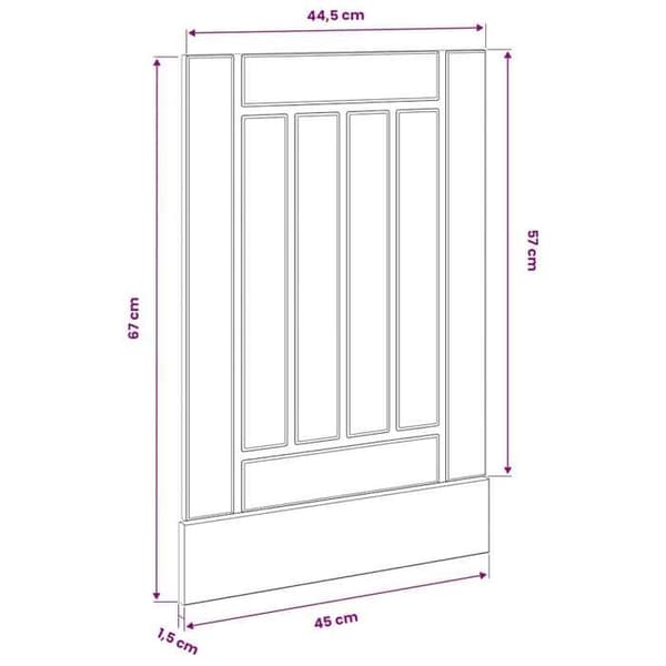 vidaXL Diskmaskinpanel Lucca gammalt trä ingenjörsträ 853895