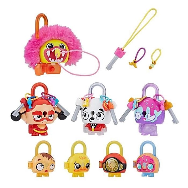 LOCK STARS - HASBRO - Multi Pack - 4 exklusiva hänglås + 4 minis - Samlarfigurer Mega Pack