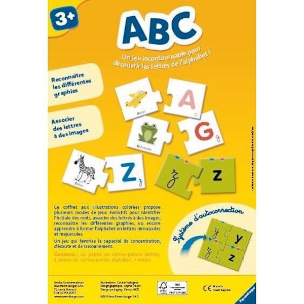 ABC pedagogiskt spel - RAVENSBURGER - 3 år och över - Inomhus - Grönt - Blandat Flerfärgad