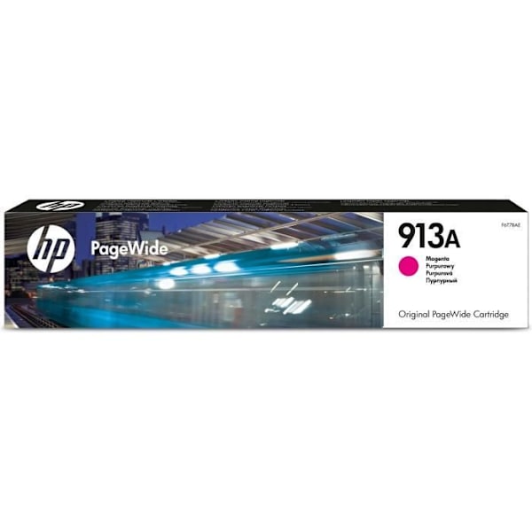 HP 913A magenta original PageWide bläckpatron (F6T78AE) för HP PageWide 377/452/477