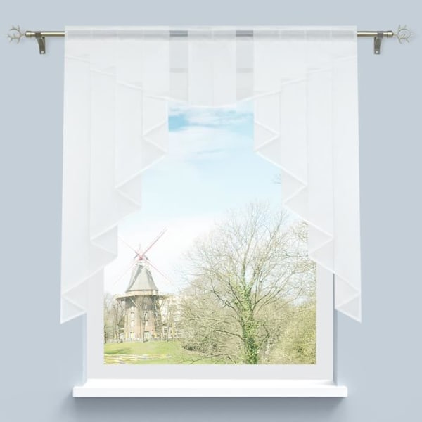 Gardiner voilage - HongYa - Rullgardin - Vit - H/L 145 x 120 cm - Modern skandinavisk stil Vit