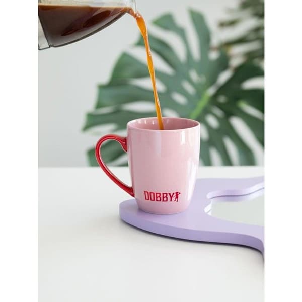 Mugg - HARRY POTTER - DOBBY - 350ML - Keramik - Silikon - 3D-figur röd ros