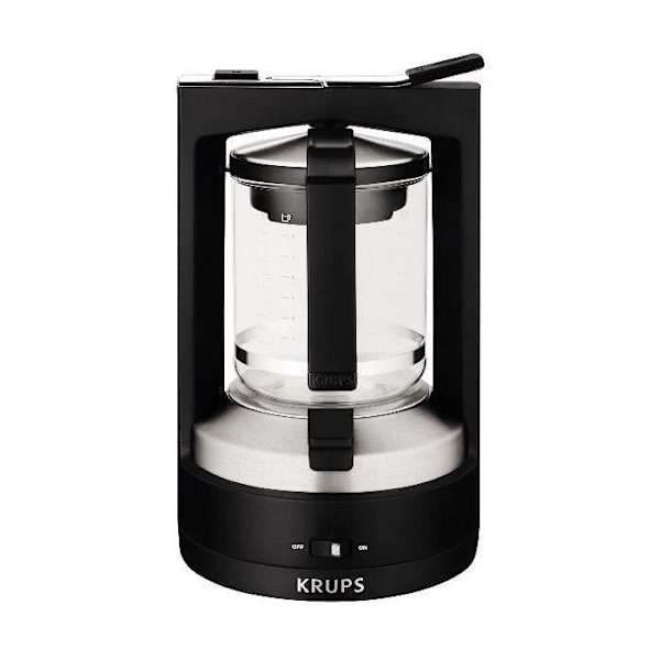 KRUPS - Tryckkaffebryggare - 12 koppar - 850W - 1 L tank - svart - T8