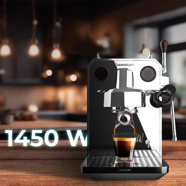 Cecotec Espressomaskin Baristeo Intima. Perfekt krämextraktion med ett förinfusionssystem för en smak. silver-