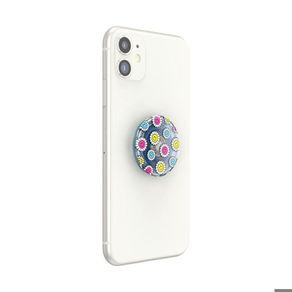 Popsockets Translucent Kawaii Daisies smartphonegrepp för kvinnor - blå - 39,74x7 / 24,25 mm