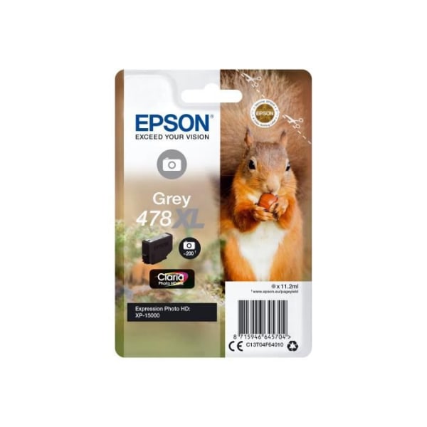 EPSON 478XL bläckpatron - Hög kapacitet - Grå för Expression Home HD XP-15000