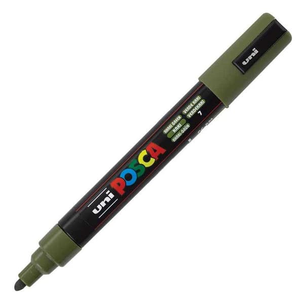 Posca PC-5M marker grön kaki | medelstor konisk spets