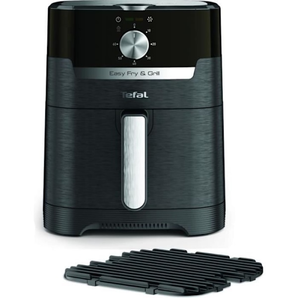 Luftfritös - Tefal - Easy Fry & Grill EY501815 - 4,2 L - 1550 W - Crisp-teknologi Svart