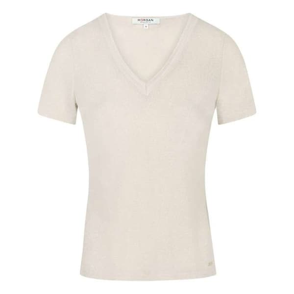 V-ringad t-shirt beige M