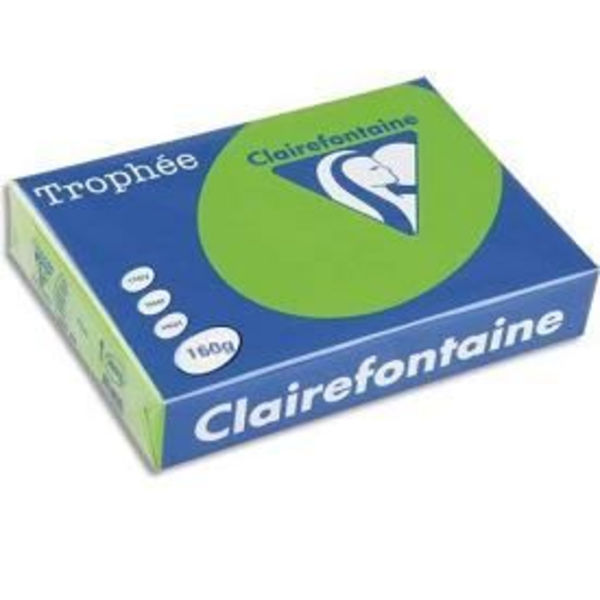 Räck med färgat trofépapper A4 160g Grön trofé - CLAIREFONTAINE - Papperspaket - A4-format - Grön Grön