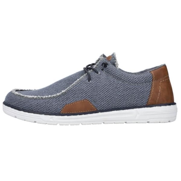 Rieker Moccasin - Herren Canvas Slipper Blue - Exceptionell komfort Blå 44