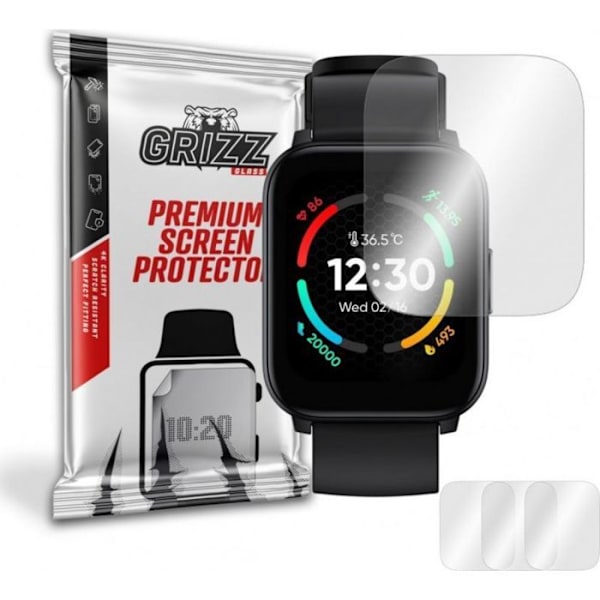 Skyddfilm för smartklocka Grizzglass Hydrogelfilm Grizz för Realme TechLife S100 klocka