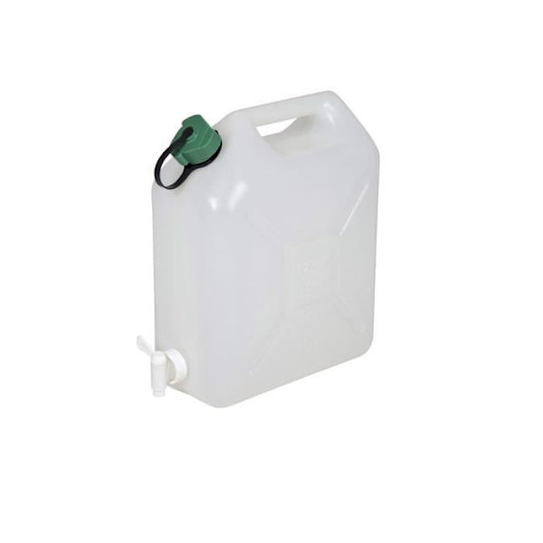 Highlander Jerrycan 10 liter med kran Vit