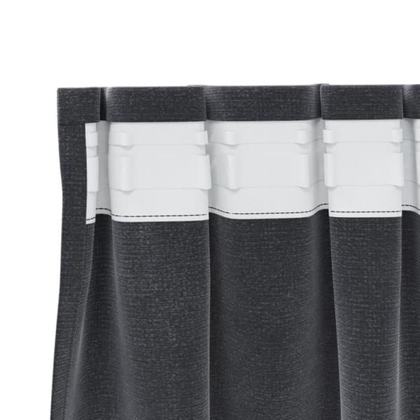 Mörkgråa blackoutgardiner - 140 x 225 cm - Syntetisk - Nutida design Grå