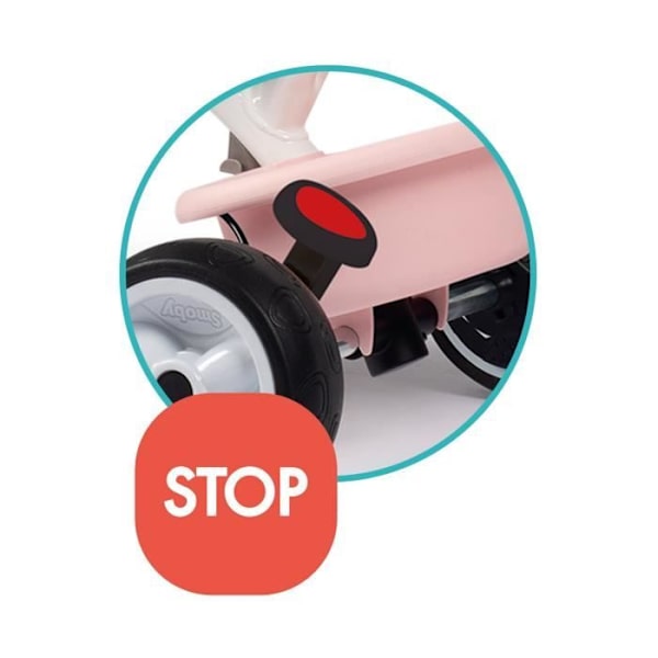 Smoby Balade Plus trehjuling för barn - Rosa Rosa