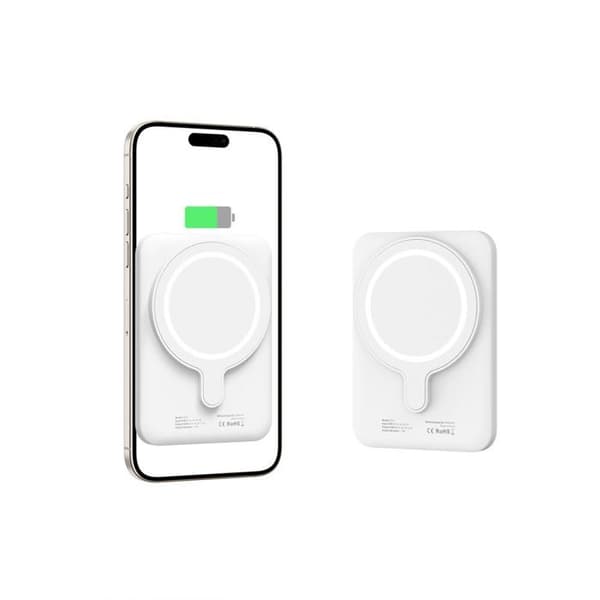 Batteri Externt Tech-Protect Pb10 Lifemag Magsafe 5 000 Mah, Vit Vit