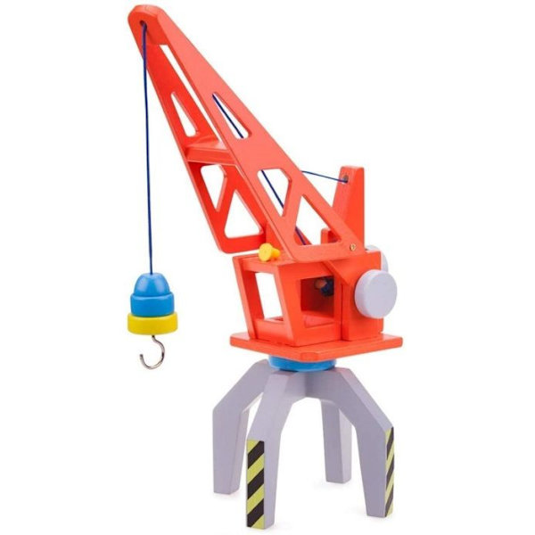 Kran för container - Nya klassiska leksaker - ref 0931 - Orange - Blandat - 3 år Röd