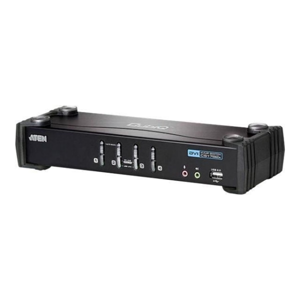 ATEN CS1764A - KVM DVI+USB+AUD 4-PORTAR Svart
