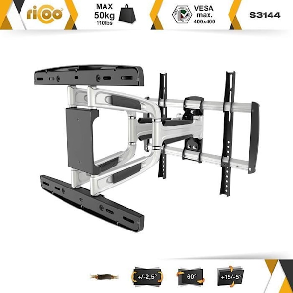 RICOO TV Väggfäste Vridbar Tilt S3144 TV Stativ Upphängd PC Plasma Smart OLED Böjt Väggfäste 1194