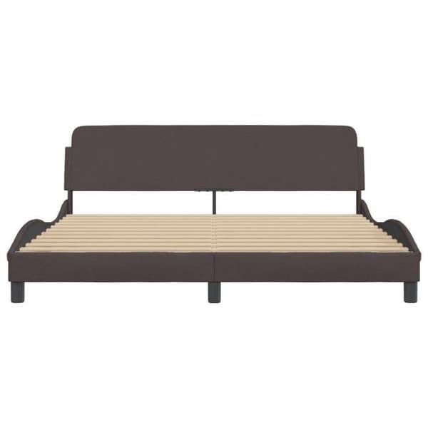 vidaXL Dover sängram mörkbrun 180x200 cm tyg 373228