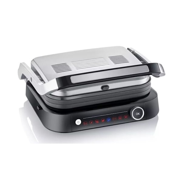 Kontaktgrill - SEVERIN - Pro - 7 automatiska program - Non-stick plattor - 2000 Watt Silverfärg
