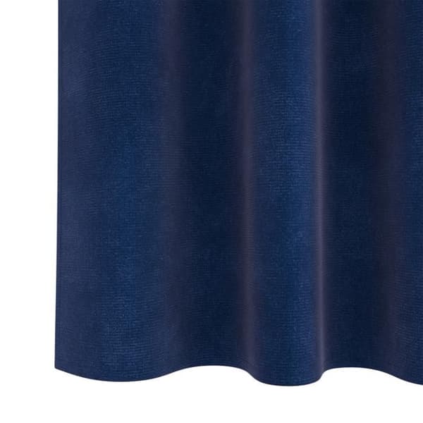 Mörkläggningsgardiner - Mörkblå sammet - 2 st - Tvättbar - Chic elegans Mörkblå