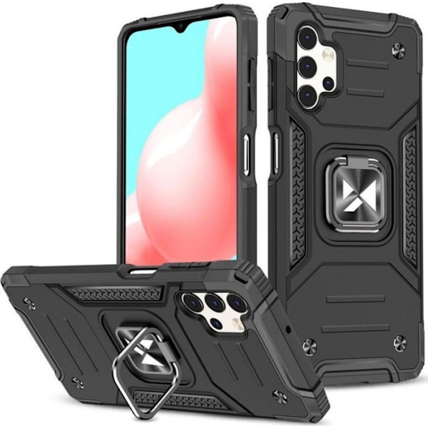 Wozinsky Ring Armor Skyddad Hybrid Fodral + Magnetiskt Stöd Samsung Galaxy A32 4G Svart