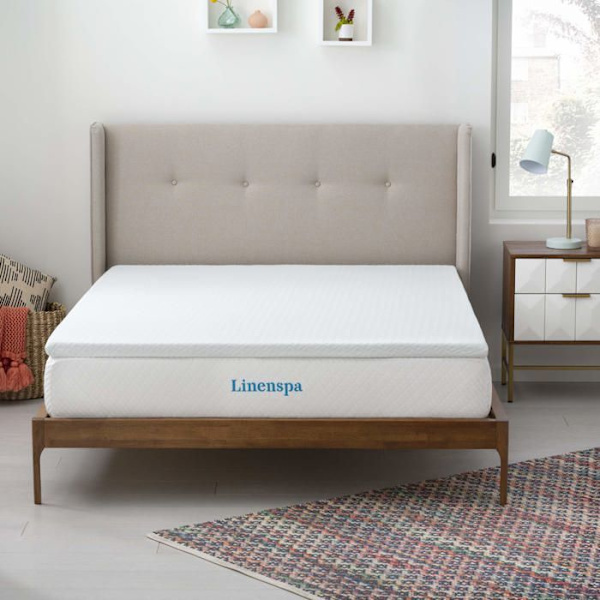 Linenspa - LS5C121930CGT-EU - 5 cm Gel Memory Foam Övermadrass, med tvättbart överdrag - Övermadrass 120 x 190 cm