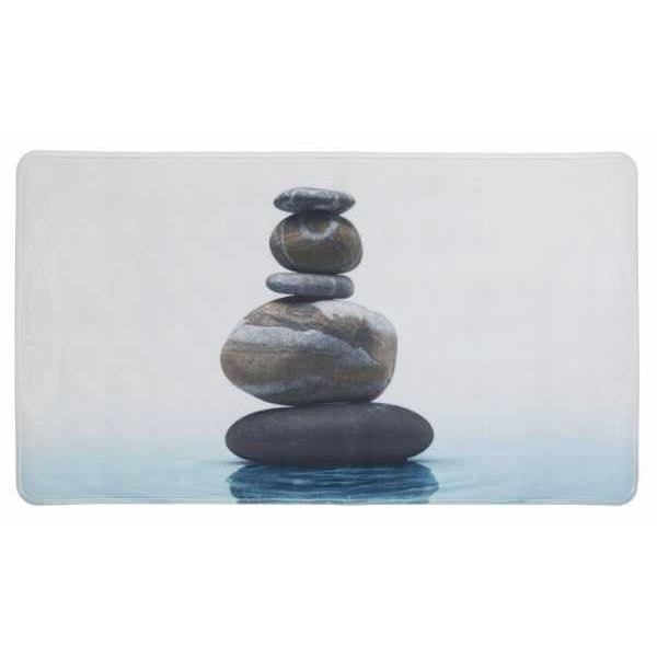 WENKO Meditation badmatta, halkfri badmatta, plast, 70x40 cm, Flerfärgad