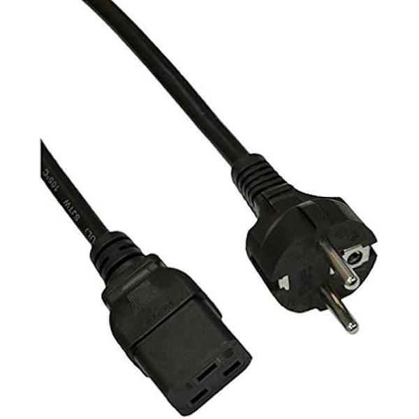 Strömkabel - AKYGA - AK-UP-01 - 1,8 m - C19 - Schuko CEE 7/7 Svart
