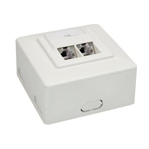 Anslutningsuttag Kat. 5:e INLINE - 2x RJ45 - infälld eller utanpåliggande