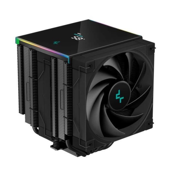 DeepCool AK620 DIGITAL Black - CPU-fläkt för Intel och AMD-sockel med digital display och ARGB LED-remsor