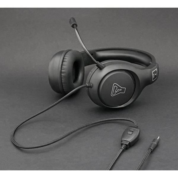 Spelheadset med kabel - The G-Lab - KORP YTTRIUM - Mikrofon - PC/PS4/Xbox One - Svart Svart