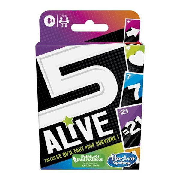 5 Alive kortspel - HASBRO - Galen version av 21 - För barn från 8 år