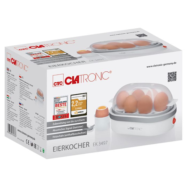 Clatronic EK 3497 äggkokare Vit/silver