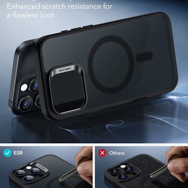 iPhone 16 Pro Max Fodral - ESR Classic Hybrid HaloLock - Frostad Svart Frostade Svart