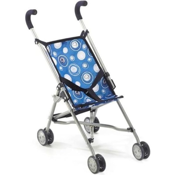 Mini buggy Roma Design blå med mönster för docka