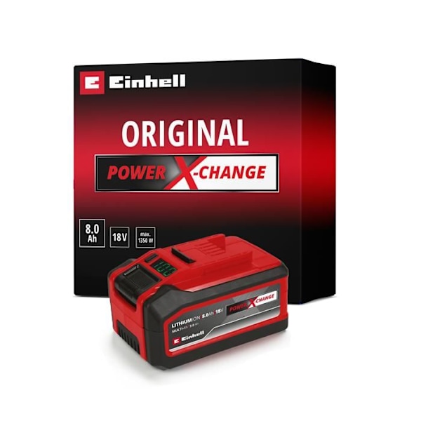Einhell Batteri 8,0 Ah Multi-Ah Power X-Change PLUS (18V, 5-8 Multi-Ah, för alla Einhell Power X-Change-enheter)