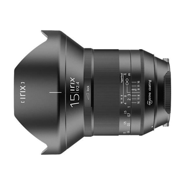 Irix Blackstone 15 mm f/2.4 vidvinkelobjektiv för Nikon F Svart
