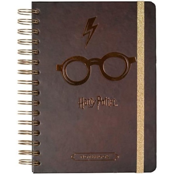 A5 Notebook - Harry Potter - Dubbelt omslag - Brun - 14,8x21 cm - Blandat