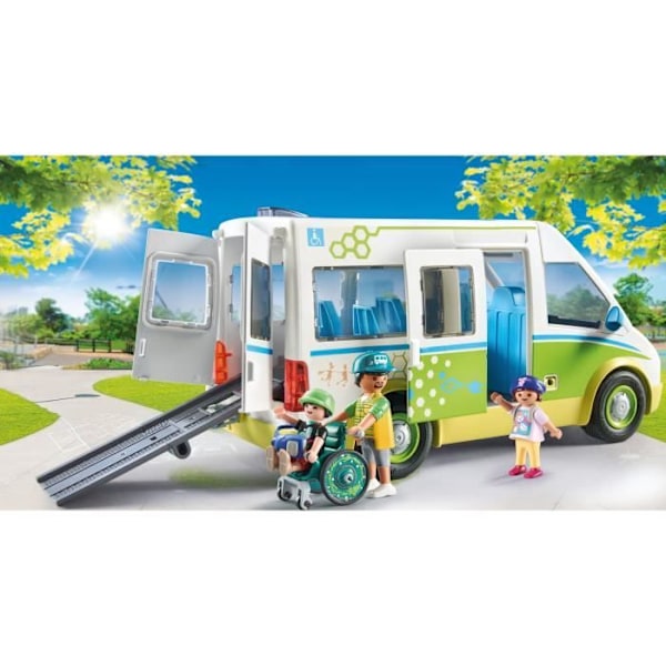PLAYMOBIL 71329 Skolbuss, Stadsliv, Skola, 53 stycken, från 4 år och uppåt Flerfärgad
