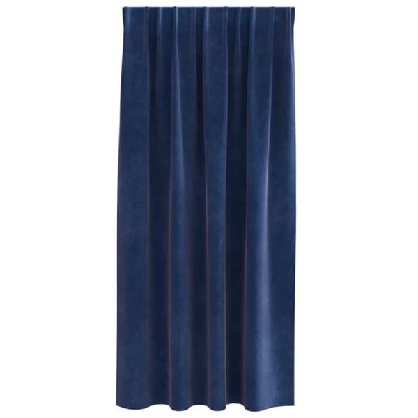 Mörkläggningsgardiner - Mörkblå sammet - 2 st - Tvättbar - Chic elegans Mörkblå