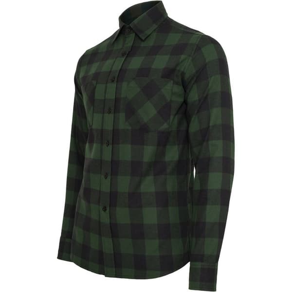 Urban Classic basic flanellskjorta svart/grön skog jag