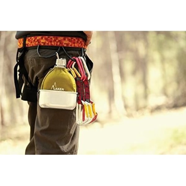 Vattenflaska - Laken - Classic - 1 L - Khaki - Aluminium med tumlare Kaki