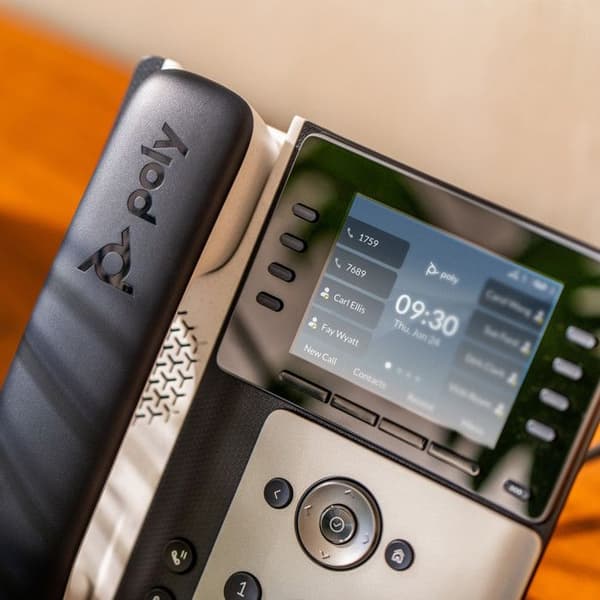 VoIP-telefon - HP - Poly Edge E350 - 8 knappar - Bluetooth - 3,5 tums skärm grå