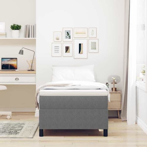 vidaXL Plattform sängram Ljusgrå 80 x 200 cm 3337377