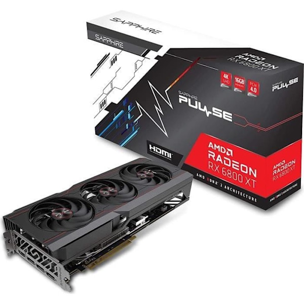 SAPPHIRE RX 6800 XT GAMING OC 16GB grafikkort Svart