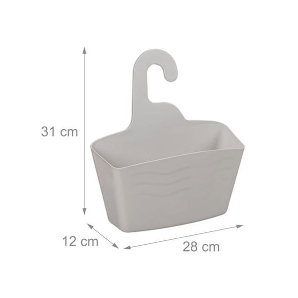 Stöd för tillbehör - Relaxdays - Set med 3 - Utan borrning - Plast - Grå grå