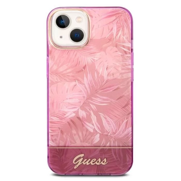 iPhone 14 Plus | GUESS Jungle Collection Case (rosa)