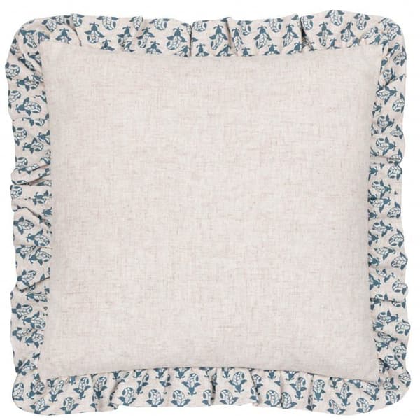 Kuddfodral - LBLOCK/CC2/LIBL - Tryckt - Lin/Blå - 45x45cm Lin/Blå